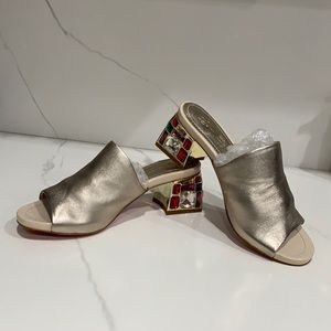 Berkonty Mettalic Gold Shoes